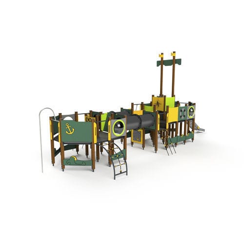 Spielplatzgerät / galvanisiertem Stahl - 3009D - Astrus Playgrounds - Holz / HDPE / modular