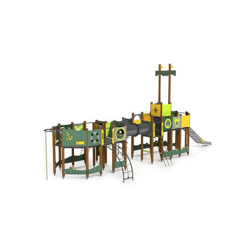 Spielplatzgerät / galvanisiertem Stahl - 3018D TALL GALEON - Astrus Playgrounds - Holz / HDPE / modular