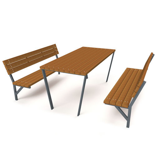 Moderne Tischgarnitur - 5005S - Astrus Playgrounds - Holz / Metall / modular