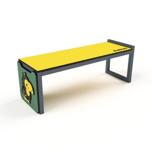 Moderne Bank für den öffentlichen Raum - 5028S - Astrus Playgrounds - Stahl / HDPE / ohne Rückenlehne