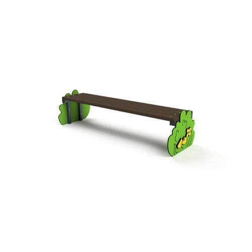 Moderne Bank für den öffentlichen Raum - 5027S - Astrus Playgrounds - Holz / HDPE / ohne Rückenlehne