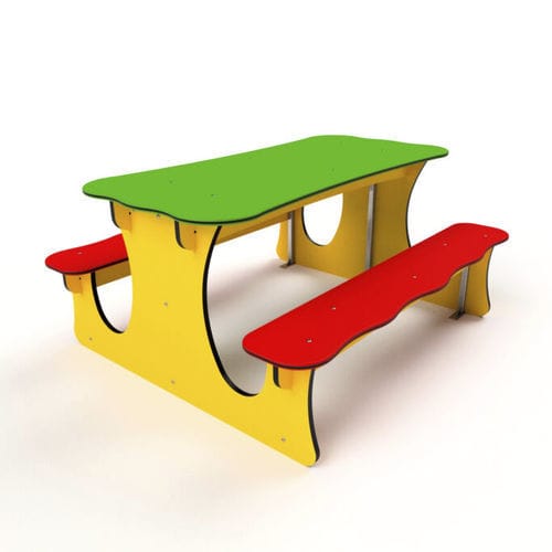 Moderner Picknicktisch - 5026S - Astrus Playgrounds - HDPE / Gestell aus Stahl / wasserdicht