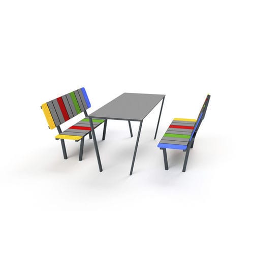 Moderne Tischgarnitur - 2025S - Astrus Playgrounds - Metall / Garten / für Kinder