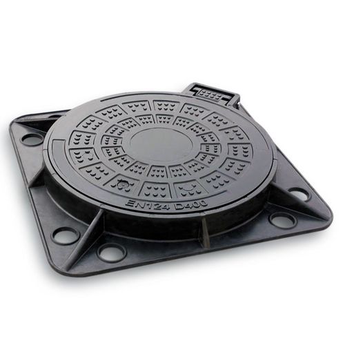 Verbundwerkstoff-Schachtdeckel - KP-R-2 - Grup Fabregas - rund / mit integriertem Deckel
