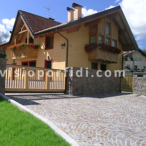 Porphyrpflasterstein - SETTS - Avisio Porfidi S.r.l. - für Außenbereich / gealtert / Fußgänger