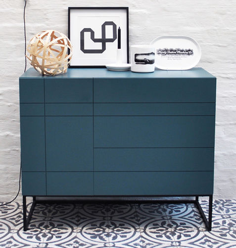 Modernes Sideboard - E UNIT - Studio 19 - Holz / grau / blau