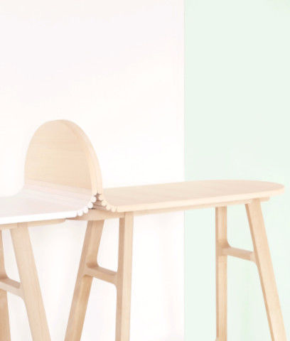Moderner Stehtisch - DALI  - Ziinlife - Buche / oval / klappbar