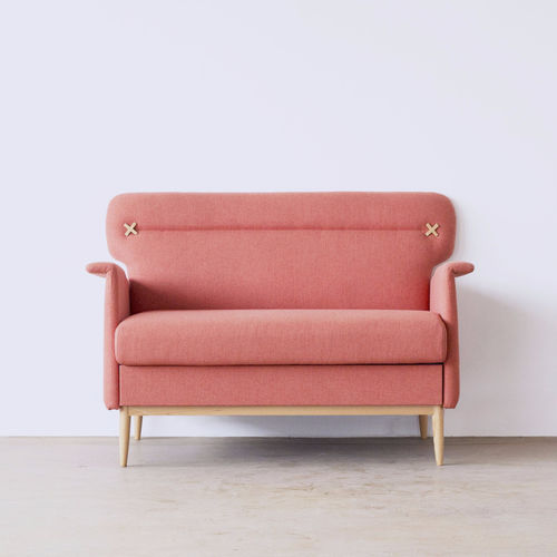 Sofa / skandinavisches Design - SID - Ziinlife - Stoff / rosa / Zweisitzer