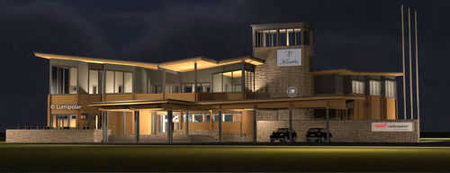 Fertigbau-Gebäude - HELIPORT, MOSCOW - Lumi Polar - Brettschichtholz / Holzkonstruktion / für Gewerbegebrauch