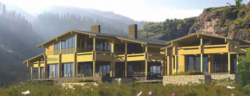 Fertigbau-Gebäude - MOUNTAIN RESORT, ALMATY - Lumi Polar - Brettschichtholz / Holzkonstruktion / für Privatgebrauch