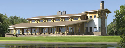 Fertigbau-Gebäude - LIPNO, CZECH - Lumi Polar - Brettschichtholz / Holzkonstruktion / für Restaurants