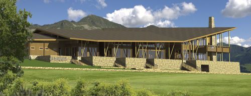 Fertigbau-Gebäude - ALMATY - Lumi Polar - Brettschichtholz / Holzkonstruktion / für Golfparcours