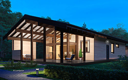 Modellhaus - EDWARD 152 - Lumi Polar - umweltfreundlich / energiesparend / modern
