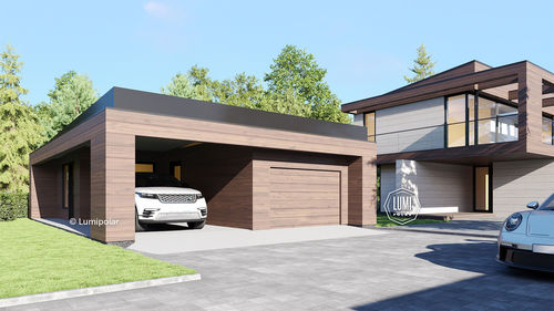 Modellhaus - MÄNTYLÄ 347 - Lumi Polar - modern / mit Terrasse / 2-Etagen
