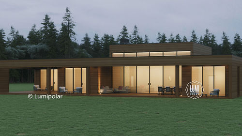 Modernes Haus - SALVADOR 256 - Lumi Polar - modern / mit Terrasse / Holz