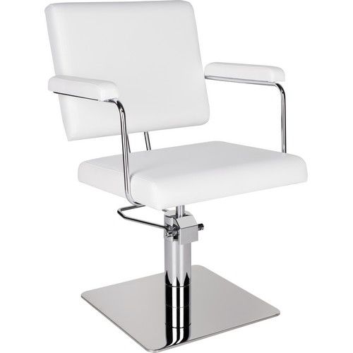 Stoff-Friseurstuhl - HELIOS  - Ayala - Polster / mit Hubhydraulik / weiß