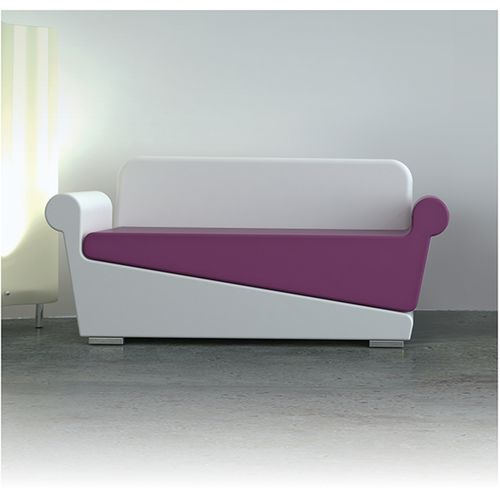 Modernes Sofa - STAND BY - Ceriotti - Vinyl / Polyurethanschaum / mit Armlehnen