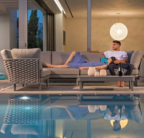 Ecksofa - CLOE - Pircher - modern / für Garten / Stoff