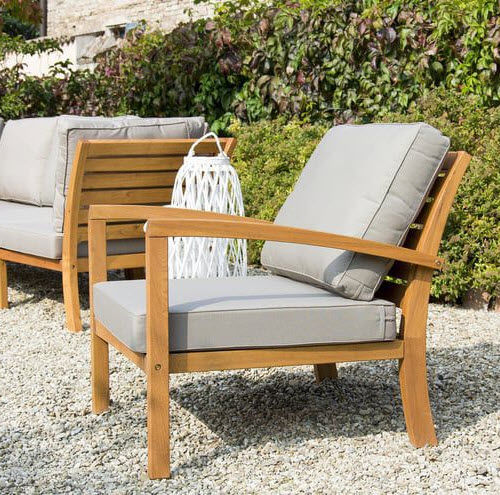 Moderner Sessel - FLOR - Pircher - Stoff / Holz / mit abnehmbarem Kissen
