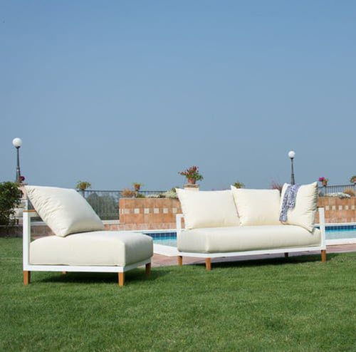 Modulsofa - FLOR - Pircher - modern / für Garten / Stoff