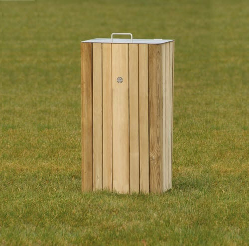 Park-Abfallbehälter - ADAMO - Pircher - Holz / mit Deckel / modern