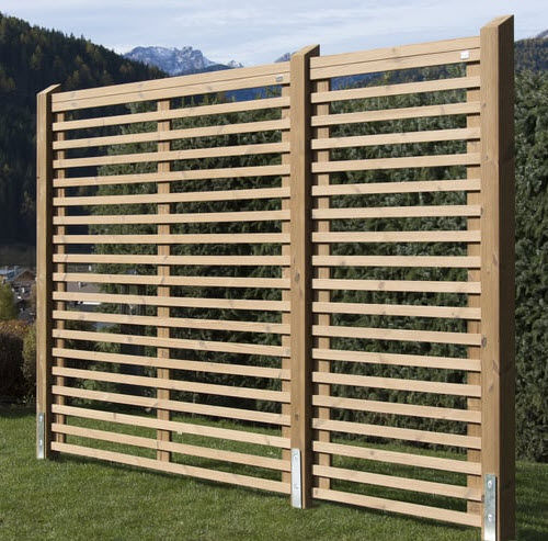 Zaun mit Stangen - BREVA - Pircher - Garten / Kiefer / klassisch
