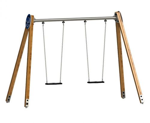 Aluminiumschaukel - ZEA - Bragmaia - Holz / Spielplatz / doppelt