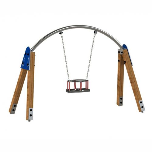 Metallschaukel - PSYCHE - Bragmaia - Holz / HDPE / Spielplatz