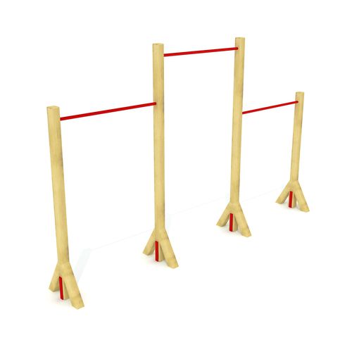 3-fach-Klimmzugstange - MAE-004 - Mertoglu - Holz / für Außenbereich / für Spielplätze