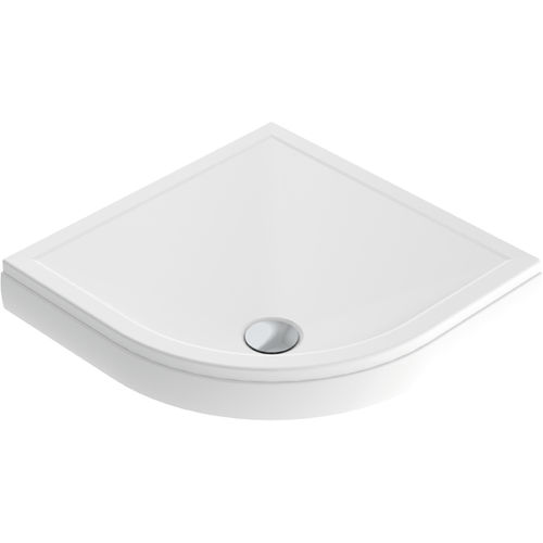 Duschwanne für Eckeinbau - TESO  - Aquaestil plus - zum Aufstellen / extraflach / Gusseisen