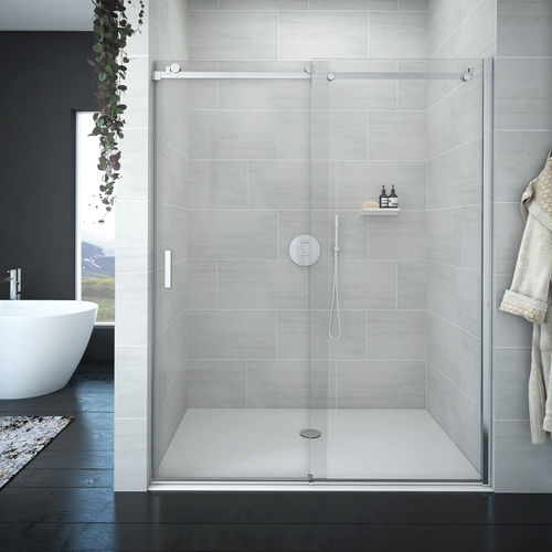 Schiebeduschwand - ARTEGO D FOR NICHE - Aquaestil plus - für Nischen / Hartglas / für Gewerbegebrauch