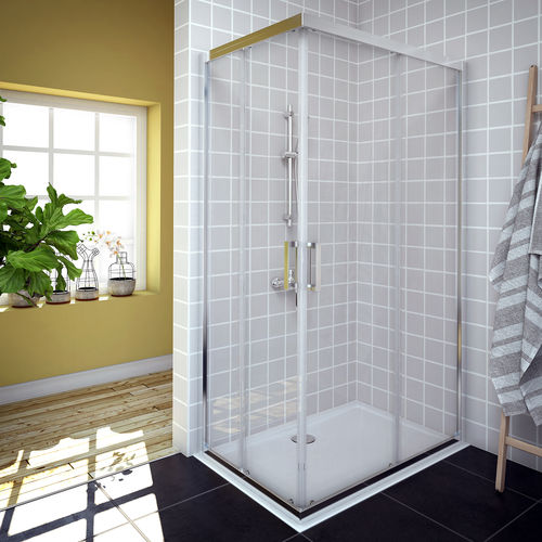 Schiebeduschwand - SAVANA D+D - Aquaestil plus - für Eckeinbau / Hartglas / für Gewerbegebrauch