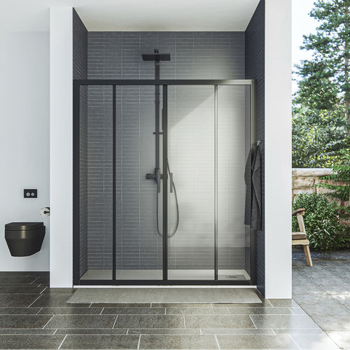 Schiebeduschwand - SAVANA 2D FOR NICHE - Aquaestil plus - für Nischen / Hartglas / für Gewerbegebrauch