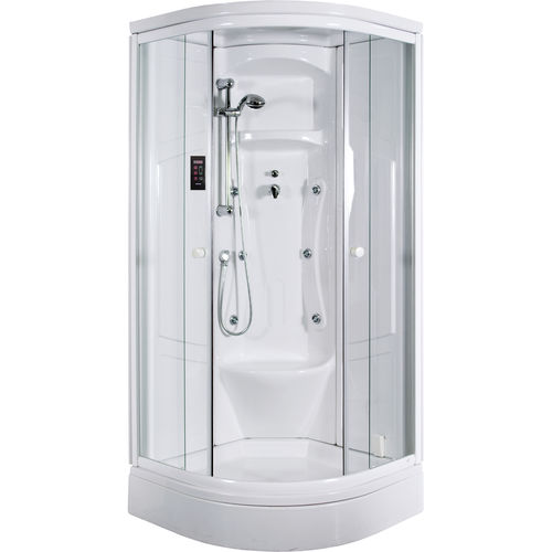 Hydromassagekabine für Eckeinbau - SOLO STEAM - Aquaestil plus - Dampf / Glas