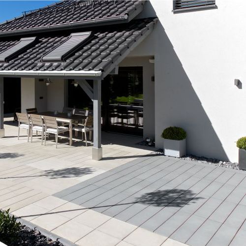 Betonplattenbelag - SOLID - Modern Line - für Garten / texturiert / Fußgänger