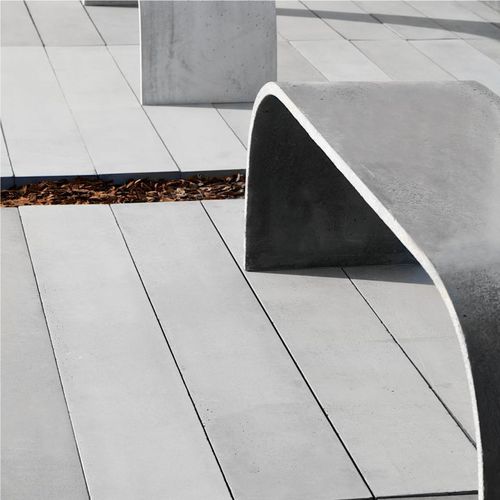 Betonplattenbelag - LONGER  - Modern Line - für Außenbereich / für Terrasse / glatt
