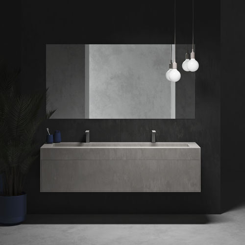 Doppelter Waschtisch-Unterschrank - GAIA + HATYSA - Riluxa - wandmontiert / Corian® / modern