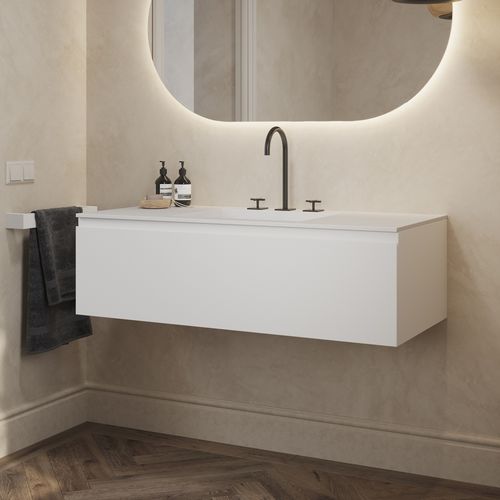 Wandmontierter Waschtisch-Unterschrank - GAIA CLASSIC 1 - Riluxa - MDF / Corian® / modern