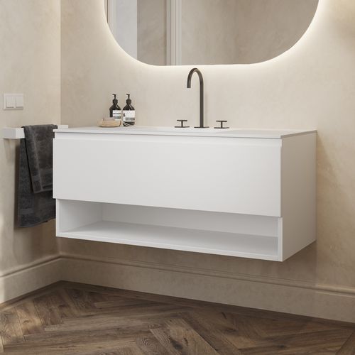 Wandhängender Waschtisch-Unterschrank - ATHENA CLASSIC 1 - Riluxa - MDF / modern / ohne Tür