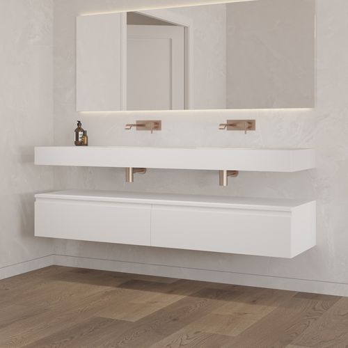 Moderner Badezimmer-Schrank - GAIA CLASSIC 2AL - Riluxa - für Privatgebrauch / MDF / lackiert