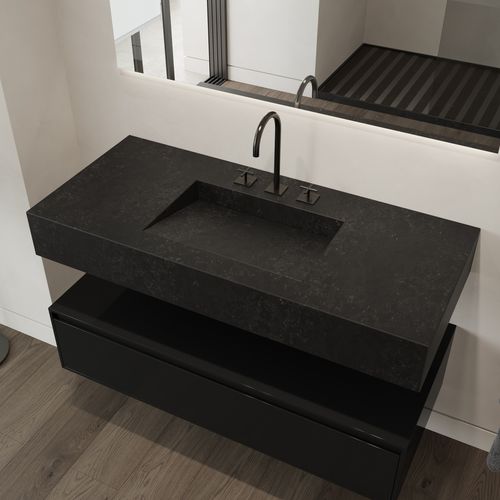 Wand-Waschbecken - ARMONY - Riluxa - Silestone® / rechteckig / ohne Öffnung