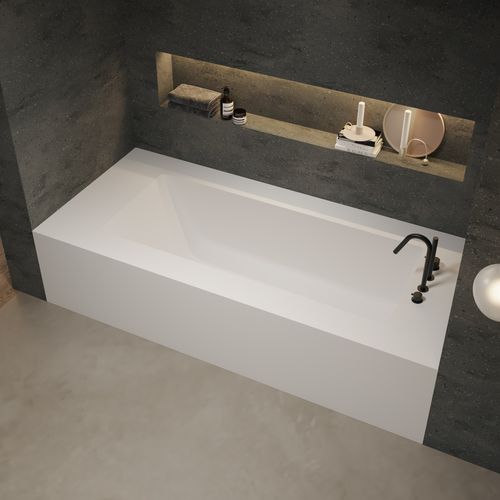 Badewanne für Wohnungen - AQUILA 1 - Riluxa - Corian® / modern / weiß