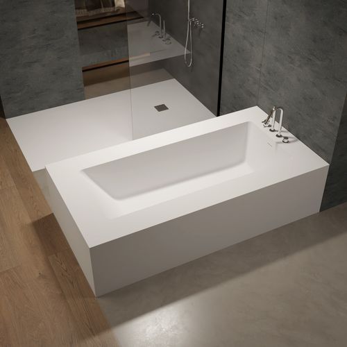 Badewanne für Wohnungen - AQUILA 3 - Riluxa - Corian® / modern / weiß