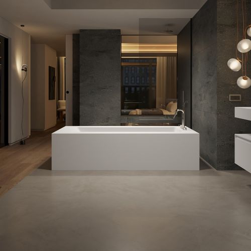 Freistehende Badewanne - AQUILA 4 - Riluxa - für Wohnungen / Corian® / modern