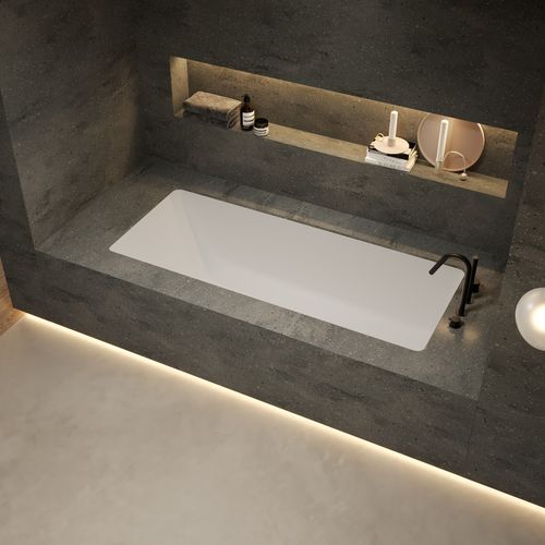 Badewanne für Wohnungen - AQUILA - Riluxa - Corian® / modern / braun