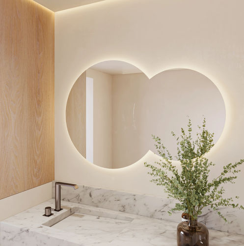 Wandmontierter Spiegel für Badezimmer - ECLIPSE - Riluxa - Contract / für Hotels / für Spa