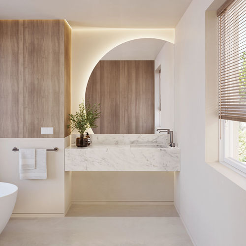 Wandmontierter Spiegel für Badezimmer - ALBA - Riluxa - Contract / für Hotels / für sanitäre Anlagen