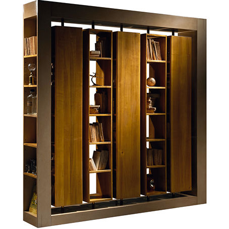 Klassisches Bücherregal - VIREVOLTE - Félix Monge - für Bibliotheken / Holz / schwenkbar