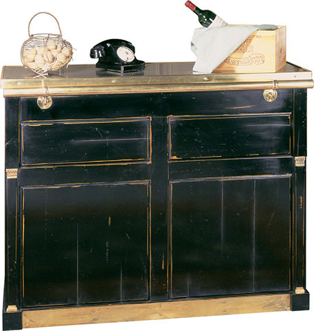 Klassischer Barschrank - CP-071T - Félix Monge - Holz / maßgefertigt / schwarz