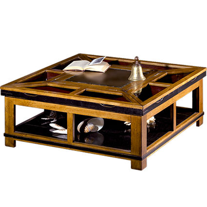 Klassischer Couchtisch - CT-1003 - Félix Monge - Holz / Gestell aus Holz / quadratisch
